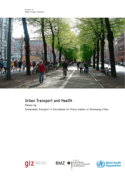 Urban Transport and Health - World Health Organization