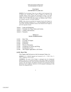 Government Claims Act - Unified Courts of Guam