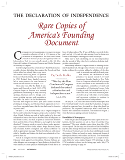 THE DECLARATION OF INDEPENDENCE Rare