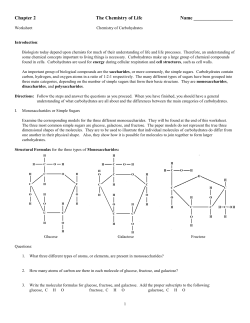 Chapter 2 The Chemistry of Life Name