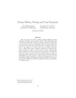 Foreign Military Training and Coup Propensity