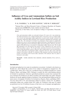 Influence of Urea and Ammonium Sulfate on Soil Acidity