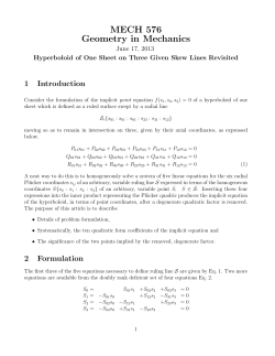 MECH 576 Geometry in Mechanics