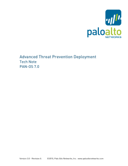 Advanced Threat Prevention Deployment