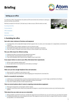 Setting up an office