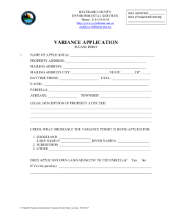 variance application