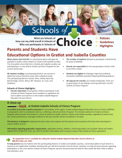 Schools of Choice Brochure - Gratiot