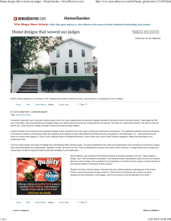 Home designs that wowed our... - North Carolina Modernist Houses