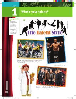 1 What`s your talent?