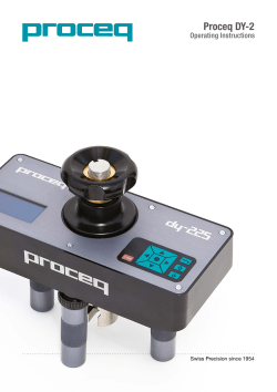 Proceq DY-2 Operating Instructions