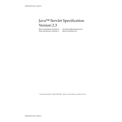 Java&trade; Servlet Specification Version 2.3