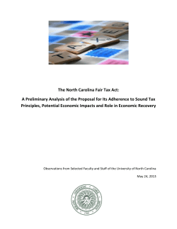 NC Fair Tax Act Analysis - North Carolina General Assembly