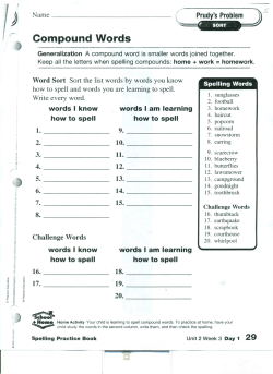 Compound Words - Wikispaces