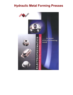 Hydraulic Metal Forming Presses