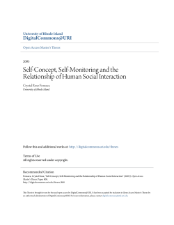 Self-Concept, Self-Monitoring and the Relationship of Human Social