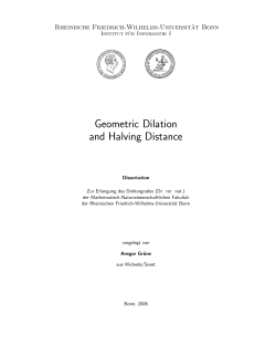 Geometric Dilation and Halving Distance