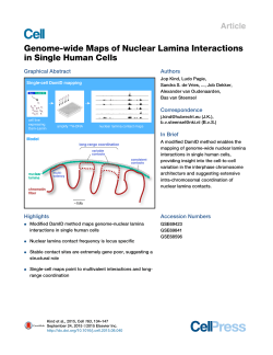 Genome-wide Maps of Nuclear Lamina
