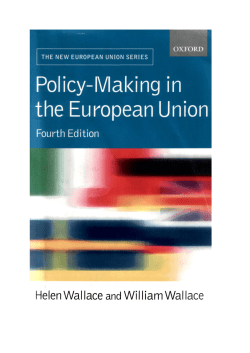 (2000) `Policy-Making in the European Union`, Oxford University Press