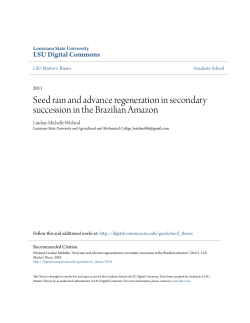 Seed rain and advance regeneration in secondary succession in the