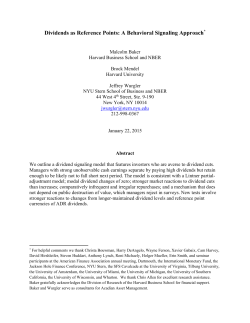 Dividends as Reference Points: A Behavioral Signaling Approach*