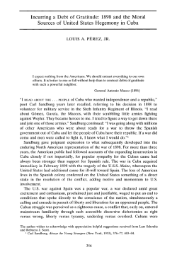 Incurring a Debt of Gratitude: 1898 and the Moral Sources of United