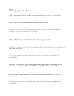Name: Articles of Confederation Questions