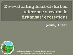 Re-evaluating least-disturbed reference streams in Arkansas