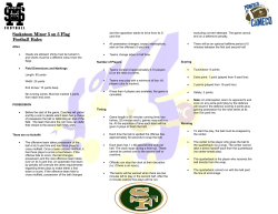 Saskatoon Minor 5 on 5 Flag Football Rules