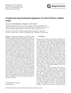 Geophysical and geochemical signatures of Gulf of Mexico seafloor