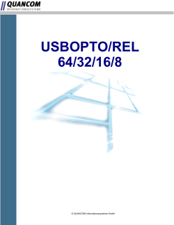 USBOPTO/REL 64/32/16/8 - QUANCOM Informationssysteme GmbH
