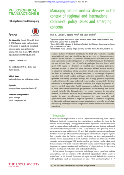 Managing marine mollusc diseases in the context of regional and