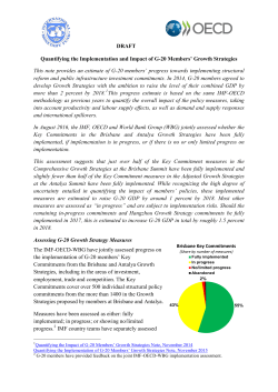 DRAFT Quantifying the Implementation and Impact of G