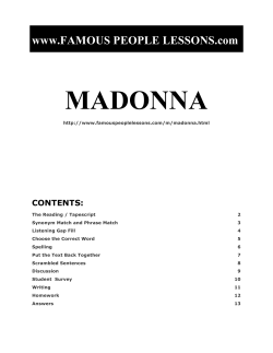 madonna - Famous People Lessons