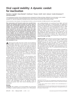 Viral capsid mobility - Scripps Center for Metabolomics