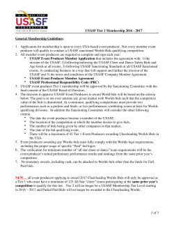 USASF 2016-17 Event Producer Tier 1 Membership