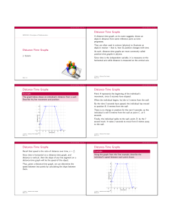 Distance-Time Graphs Distance-Time Graphs