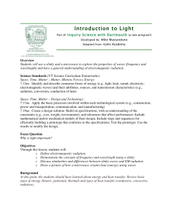 Introduction to Light