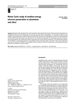 Monte Carlo study of medium-energy electron penetration in