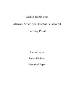 Jackie Robinson: African-American Baseball`s Greatest Turning Point