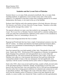Semiotics and the Levant Fairs of Palestine