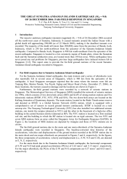 Pan - Far field Response of Singapore to Sumatra