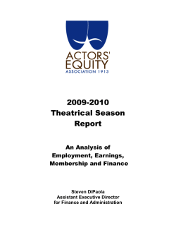 AEA Theatrical Season Report 09-10
