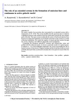 The role of an extended corona in the formation of emission lines
