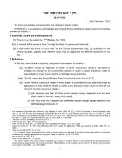The Boilers Act, 1923 - Meghalaya State Portal