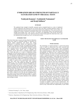 UNDRAINED SHEAR STRENGTH OF PARTIALLY SATURATED
