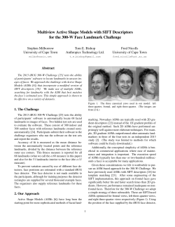 Multiview Active Shape Models with SIFT Descriptors for the 300