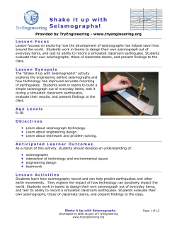 Shake it Up with Seismographs