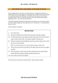Be a Lab Rat - with Open2.net http://www.open2.net/labrats THE