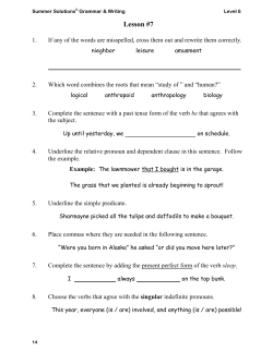 Sample 1 - Summer Solutions