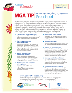 Tagalog:Pre-K MGA TIP